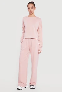 Drop Shoulder Crew Neck Sweatshirt