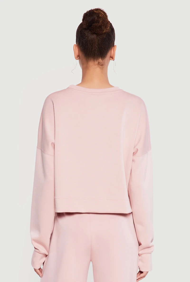 Drop Shoulder Crew Neck Sweatshirt