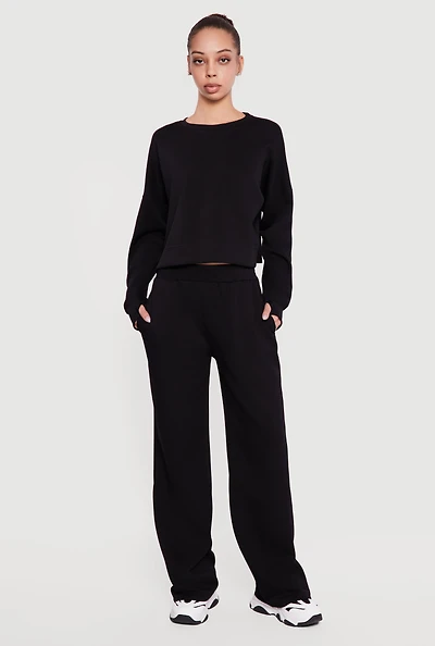 Mid Rise Pull On Pocket Pants