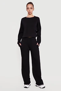 Mid Rise Pull On Pocket Pants