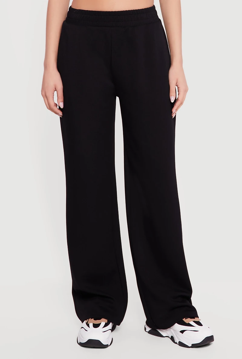 Mid Rise Pull On Pocket Pants