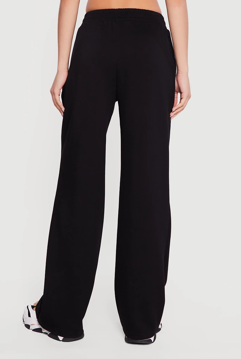 Mid Rise Pull On Pocket Pants