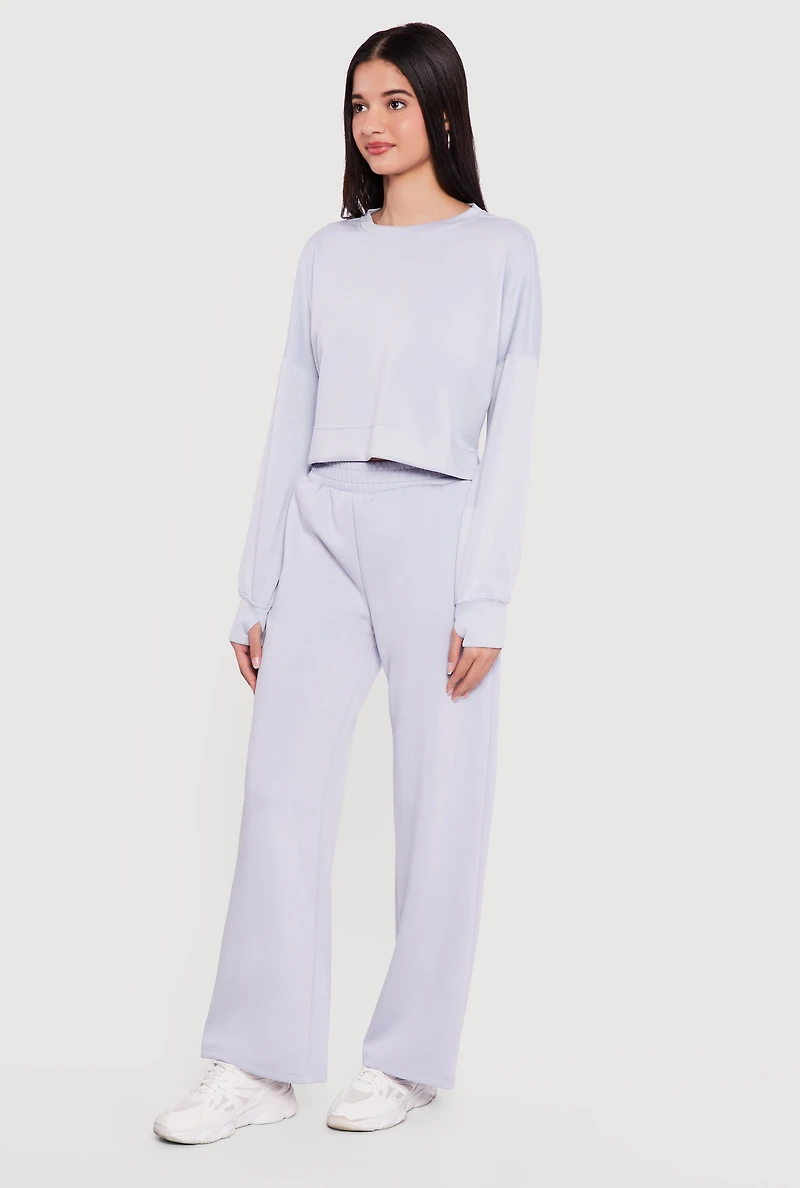 Mid Rise Pull On Pocket Pants