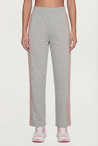 Contrast Trim Wide Leg Active Pants
