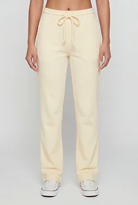 Drawstring Waist Straight Leg Sweatpants
