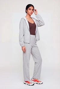 High Waisted Pintuck Detail Modal Pull On Pants