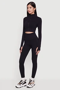 Seamless Compression Rib High Waisted Leggings