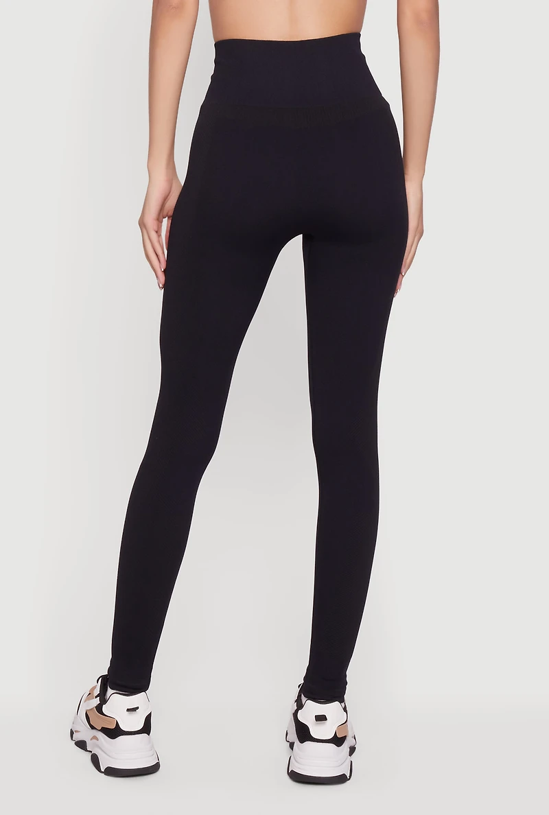 Seamless Compression Rib High Waisted Leggings