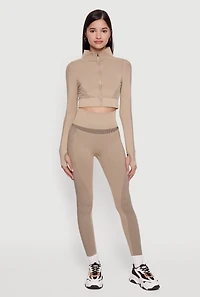 Seamless Compression Rib High Waisted Leggings