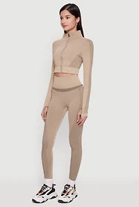 Seamless Compression Rib High Waisted Leggings