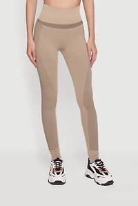 Seamless Compression Rib High Waisted Leggings