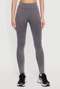 Mineral Wash Seamless Ribbed High Waisted Leggings