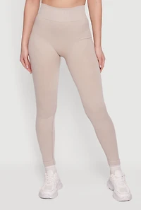Mineral Wash Seamless Ribbed High Waisted Leggings