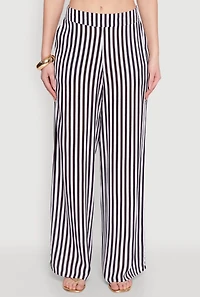 Striped Wide Leg Palazzo Pants