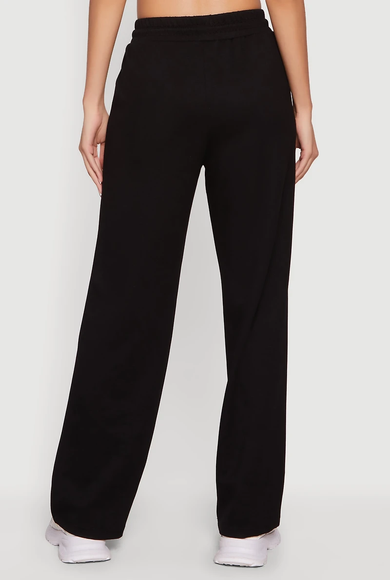 Zipper Detail Straight Leg Sweatpants