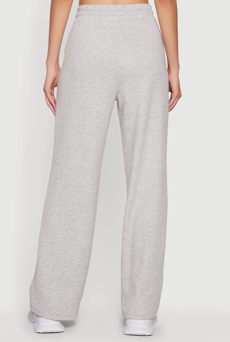 Zipper Detail Straight Leg Sweatpants