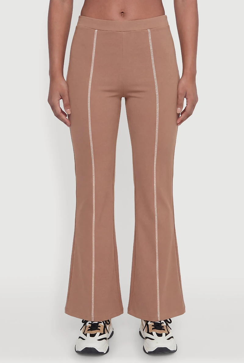 Embroidered Star Flare Yoga Pants