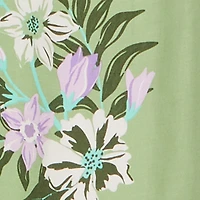 Floral Smocked Tie Front Tube Top