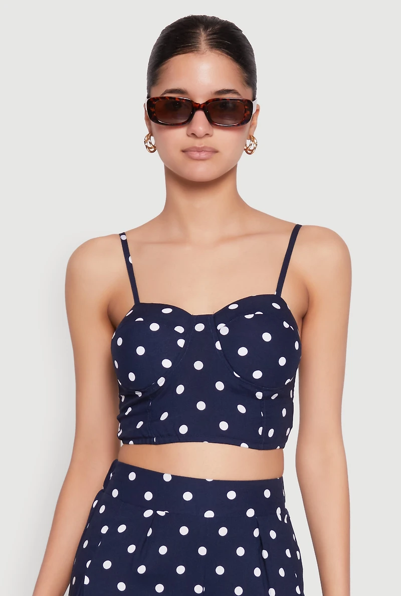 Polka Dot Bustier Top