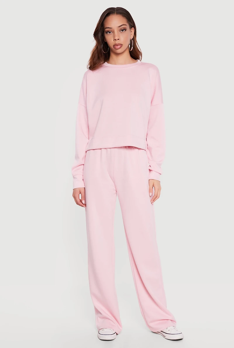 Long Sleeve Crew Neck Pullover Sweatshirt