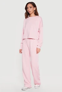 Long Sleeve Crew Neck Pullover Sweatshirt