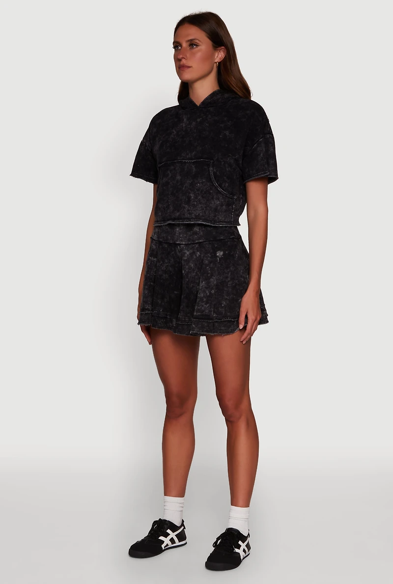 Trendy Mineral Wash Oversized Hooded Sweatshirt