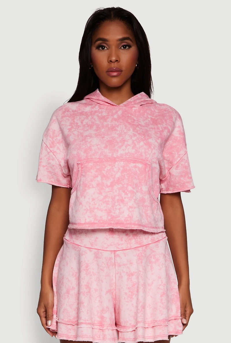 Trendy Mineral Wash Oversized Hooded Sweatshirt