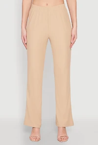 Ribbed Knit Boot Cut Pants