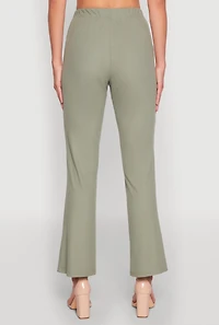 Womens Ribbed Knit Boot Cut Pants,