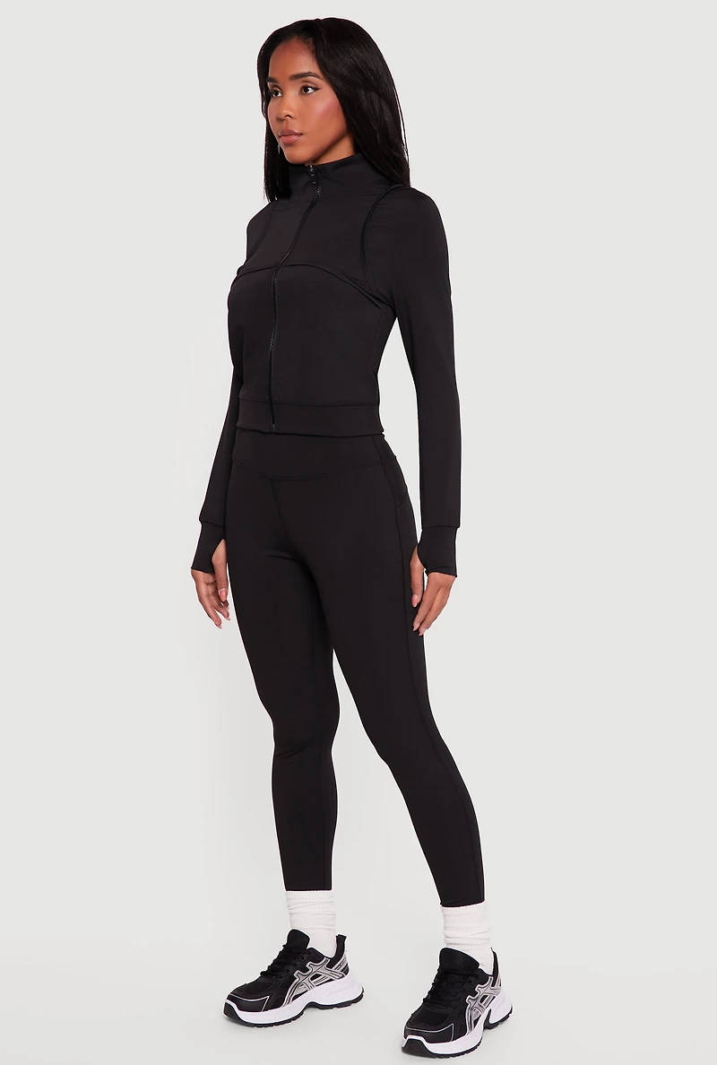 Solid High Waisted Active Leggings