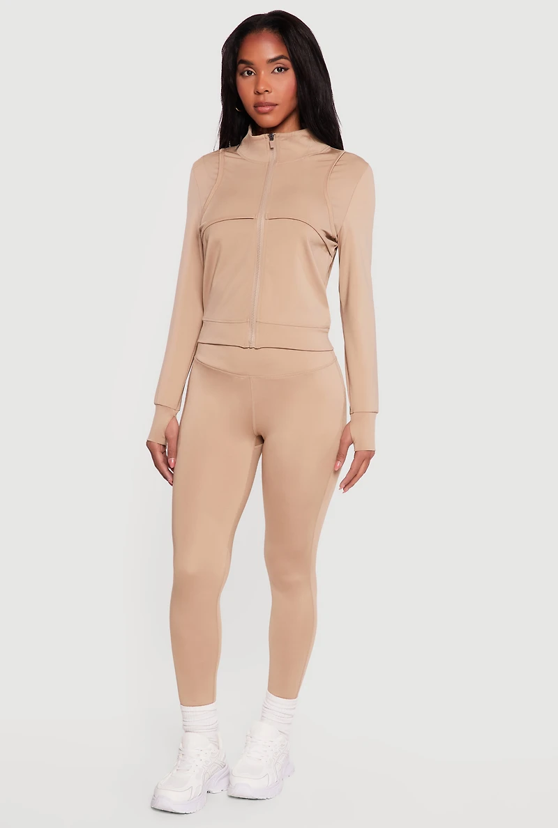 Solid High Waisted Active Leggings