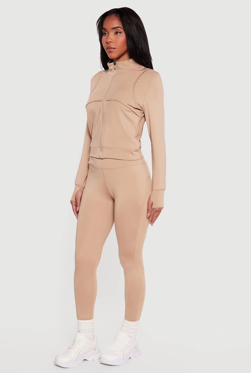 Solid High Waisted Active Leggings