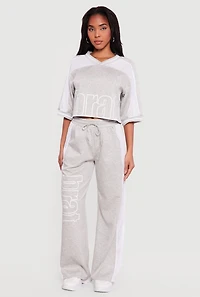 Brat Graphic Cropped Jersey Top