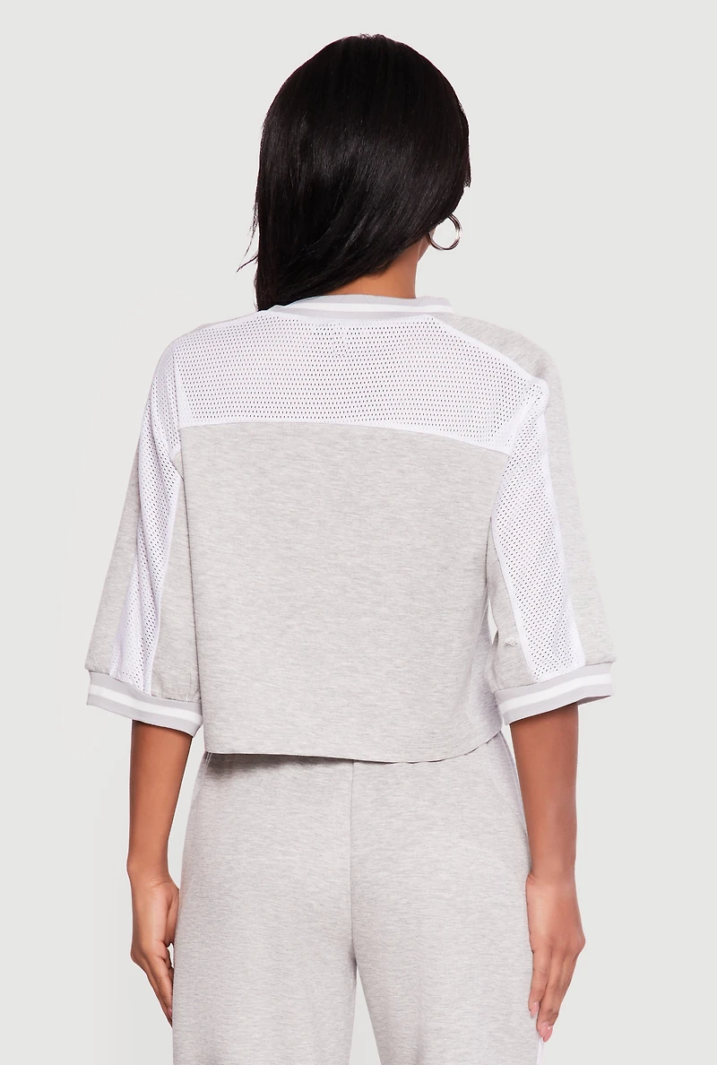 Brat Graphic Cropped Jersey Top