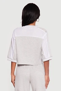 Brat Graphic Cropped Jersey Top