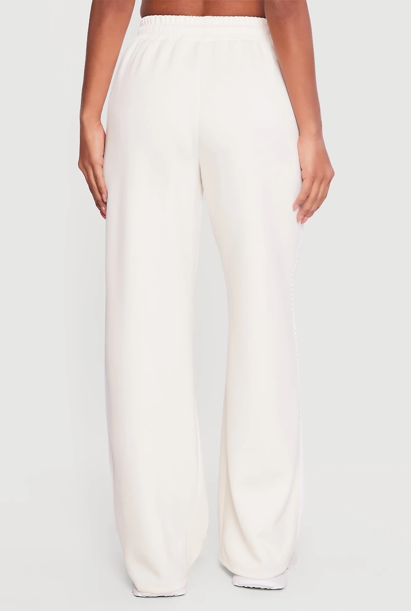 Brat Graphic Drawstring Waist Wide Leg Pants