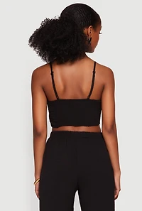 Crepe Knit Bustier Crop Top