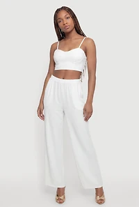 Crepe Knit Bustier Crop Top