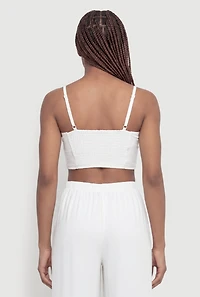 Crepe Knit Bustier Crop Top
