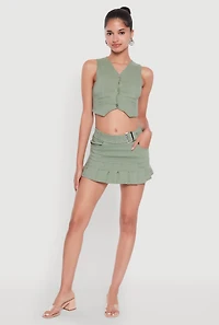 Womens Trendy Hyperstretch V-Neck Cropped Vest,
