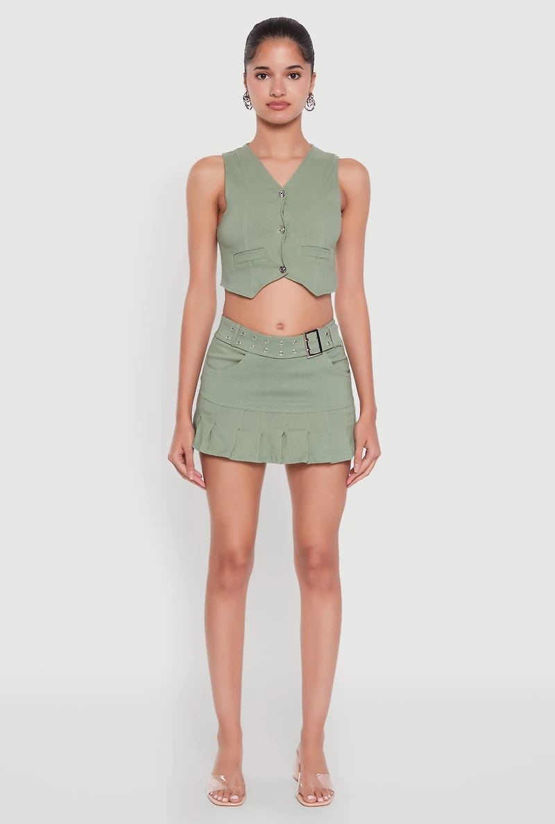 Womens Trendy Hyperstretch V-Neck Cropped Vest,