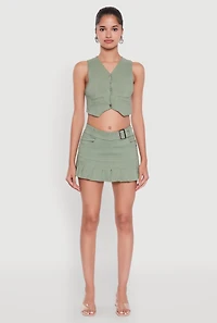 Womens Trendy Hyperstretch V-Neck Cropped Vest,