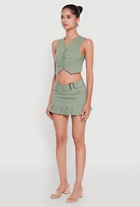 Womens Trendy Hyperstretch V-Neck Cropped Vest,