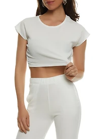 Textured Crop Top