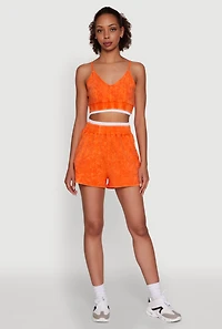 Womens Mineral Wash Cropped Cami,