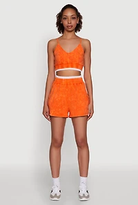 Womens Mineral Wash Cropped Cami,