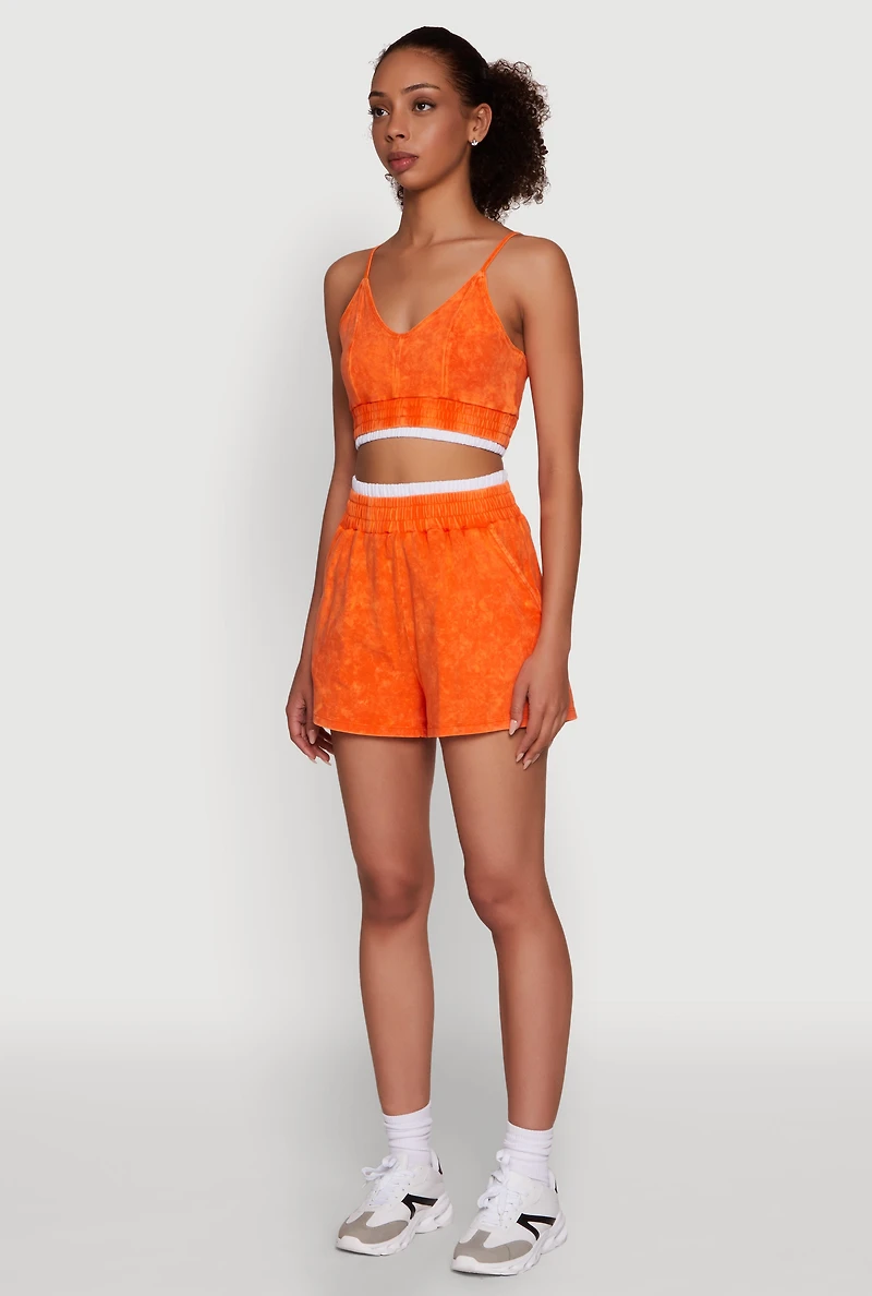 Womens Mineral Wash Cropped Cami,