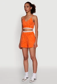 Womens Mineral Wash Cropped Cami,