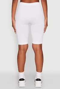Womens Seamless Rib Knit High Waisted Bike Shorts,