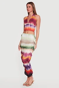Smocked Back Halter Crop Top